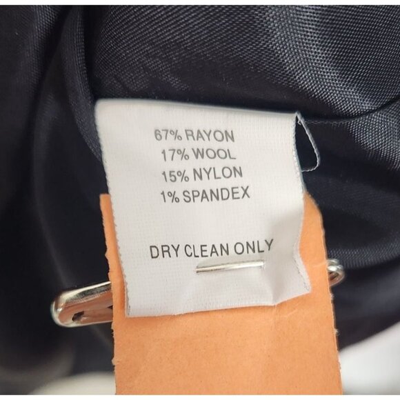 Trina Turk Women's Sz. 4 Black Wool Blend Cap Sleeve Sheath Dress - Picture 4 of 6